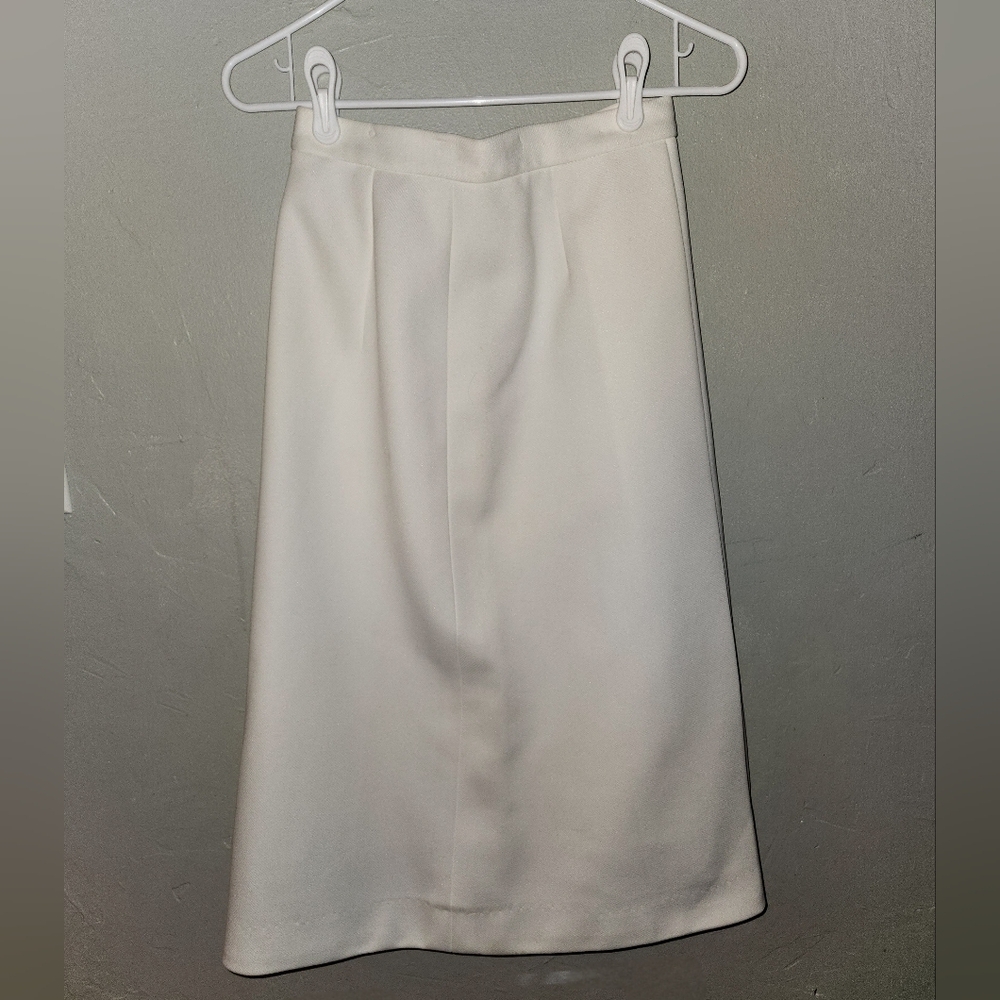 Vintage 1960's White Midi Skirt